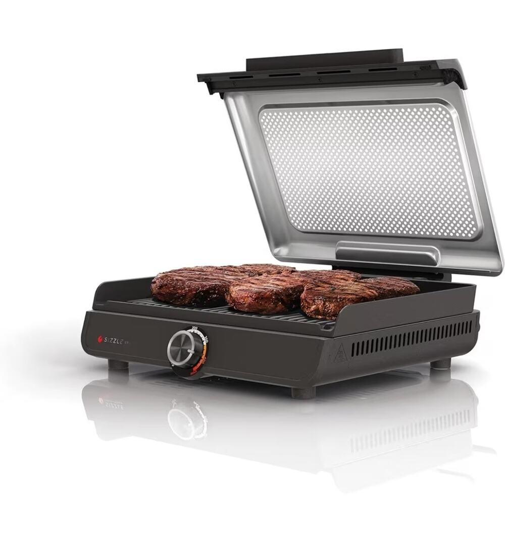Ninja GR100 Sizzle Smokeless Indoor Grill with Nonstick Grill Plate